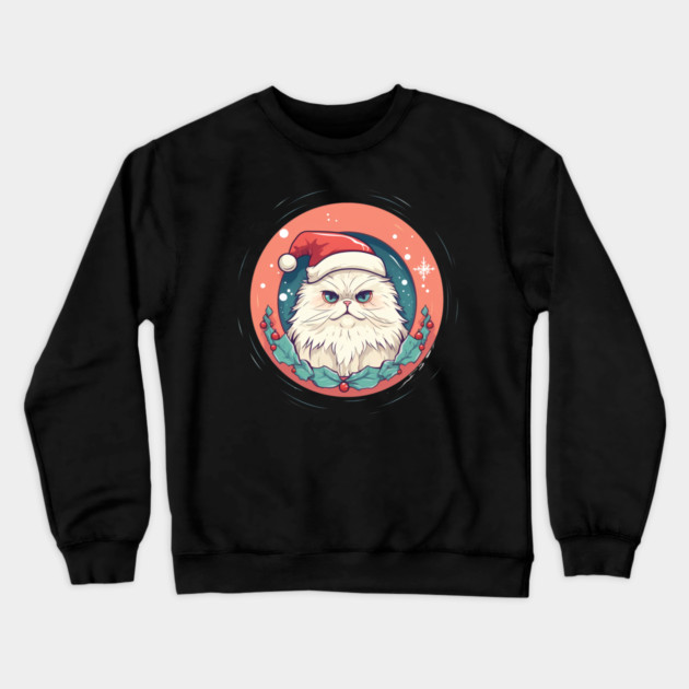 Persian Cat Xmas, Love Cats Crewneck Sweatshirt by logiamerch