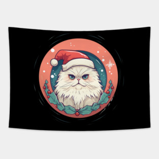 Persian Cat Xmas, Love Cats Tapestry