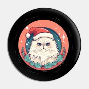 Persian Cat Xmas, Love Cats Pin