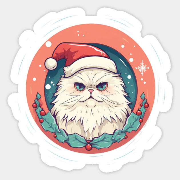 Persian Cat Xmas, Love Cats Sticker by logiamerch