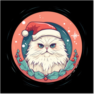 Persian Cat Xmas, Love Cats Posters and Art
