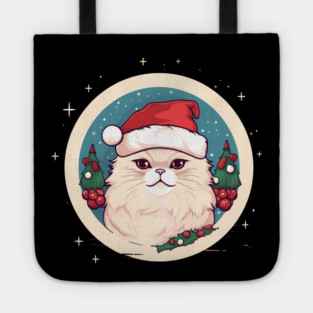 Persian Cat Xmas, Love Cats Tote