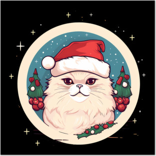 Persian Cat Xmas, Love Cats Posters and Art