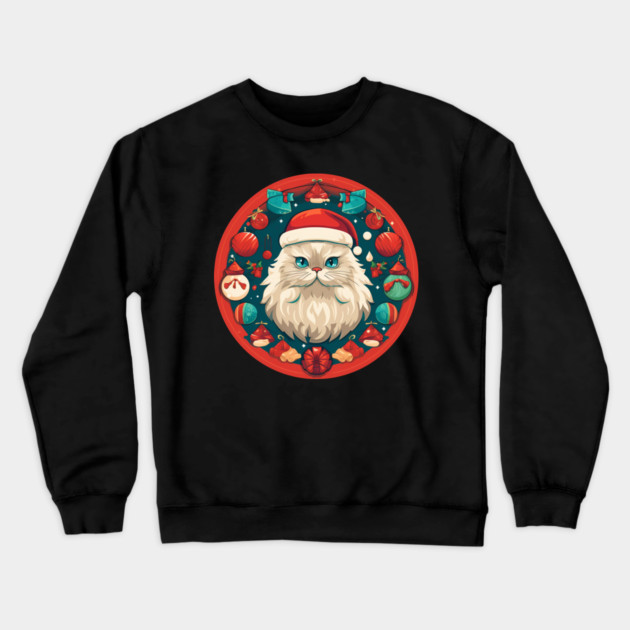 Persian Cat Xmas, Love Cats Crewneck Sweatshirt by logiamerch