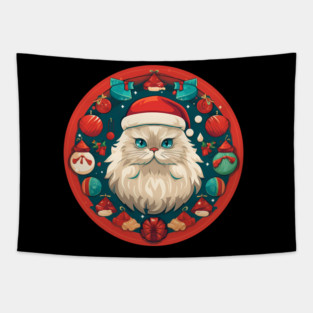 Persian Cat Xmas, Love Cats Tapestry
