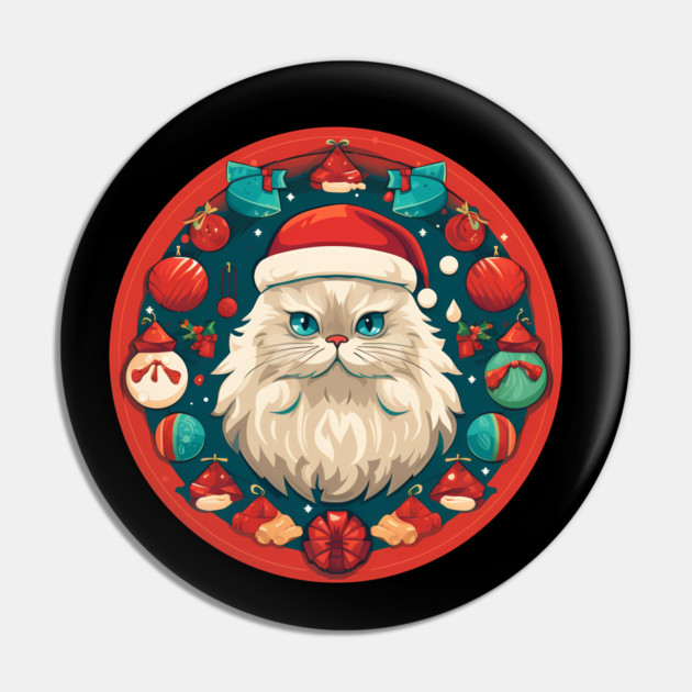 Persian Cat Xmas, Love Cats Pin by logiamerch