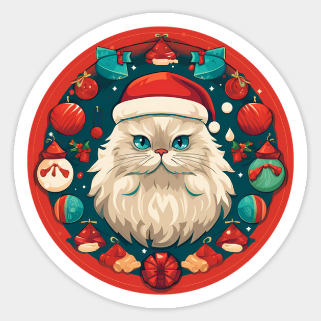 Persian Cat Xmas, Love Cats Sticker by logiamerch
