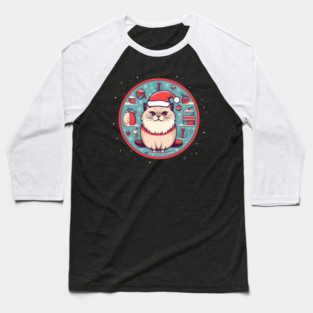 Ragdoll Cat Xmas, Love Cats Baseball T-Shirt