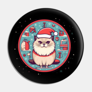 Ragdoll Cat Xmas, Love Cats Pin