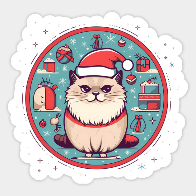 Ragdoll Cat Xmas, Love Cats Sticker by logiamerch