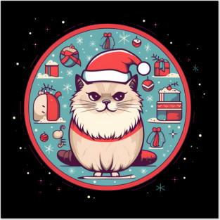 Ragdoll Cat Xmas, Love Cats Posters and Art