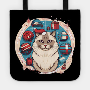 Ragdoll Cat Xmas, Love Cats Tote