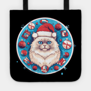 Ragdoll Cat Xmas, Love Cats Tote