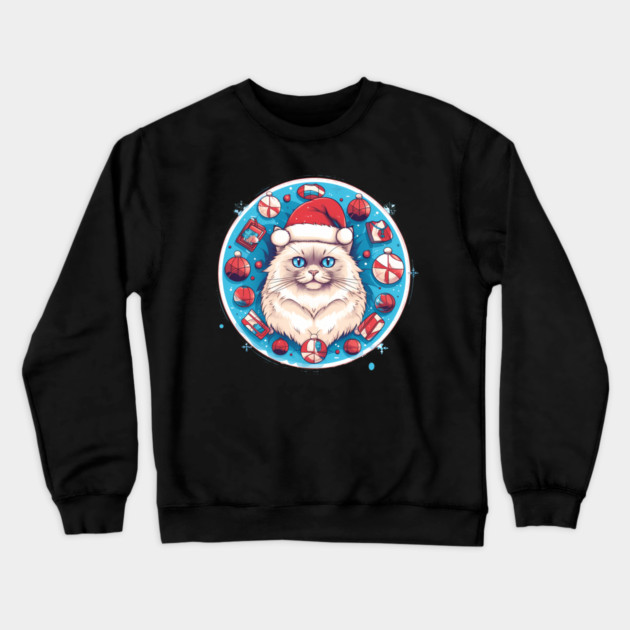 Ragdoll Cat Xmas, Love Cats Crewneck Sweatshirt by logiamerch
