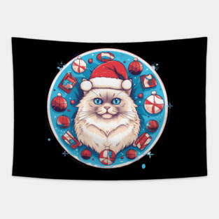 Ragdoll Cat Xmas, Love Cats Tapestry