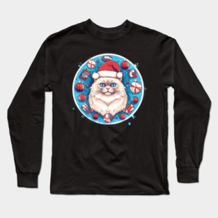 Ragdoll Cat Xmas, Love Cats Long Sleeve T-Shirt