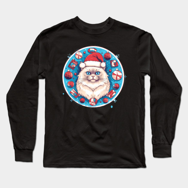 Ragdoll Cat Xmas, Love Cats Long Sleeve T-Shirt by logiamerch