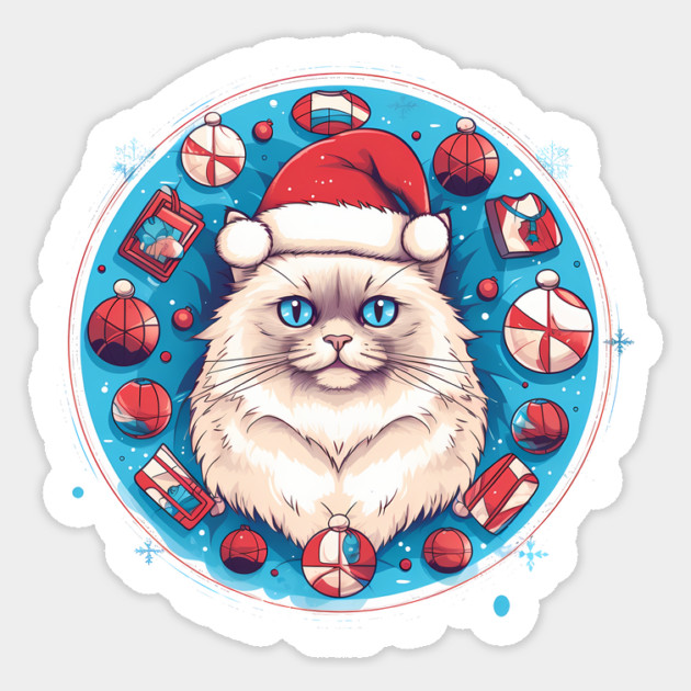 Ragdoll Cat Xmas, Love Cats Sticker by logiamerch