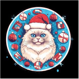 Ragdoll Cat Xmas, Love Cats Posters and Art
