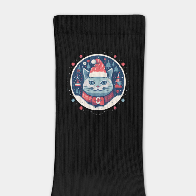 Russian Blue Cat Xmas, Love Cats by logiamerch