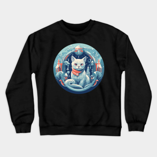 Russian Blue Cat Xmas, Love Cats Crewneck Sweatshirt by logiamerch