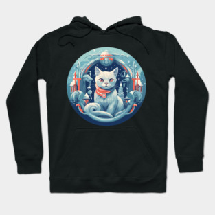 Russian Blue Cat Xmas, Love Cats Hoodie
