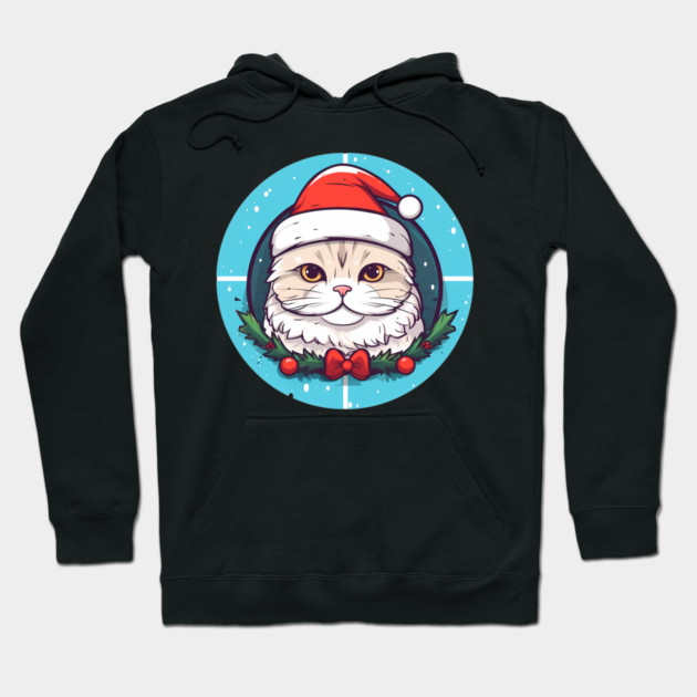Scottish Fold Cat Xmas, Love Cats Hoodie by logiamerch