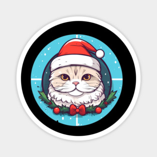 Scottish Fold Cat Xmas, Love Cats Magnet