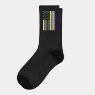 Mardi Gras Flag - New Orleans Socks