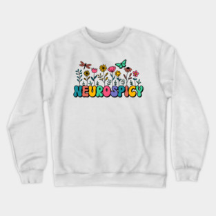 Neurospicy Neurodiversity Autism Awareness Crewneck Sweatshirt
