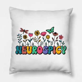 Neurospicy Neurodiversity Autism Awareness Pillow