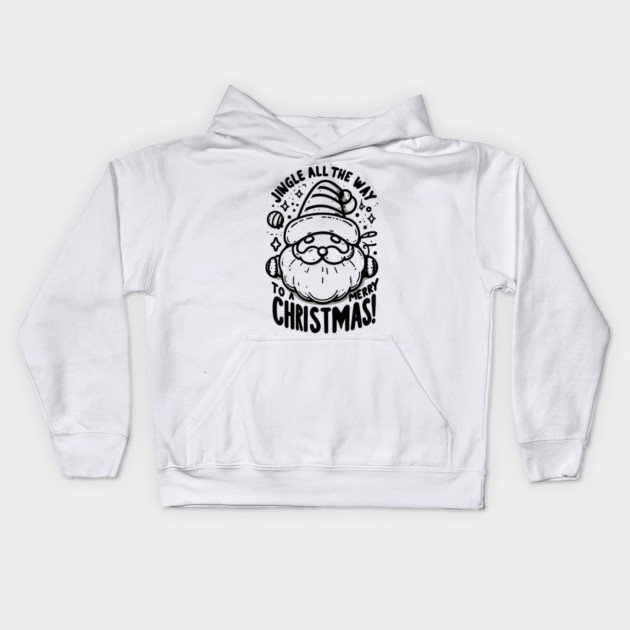Jingle All The Way To a Merry Christmas! Kids Hoodie by Frank Ring
