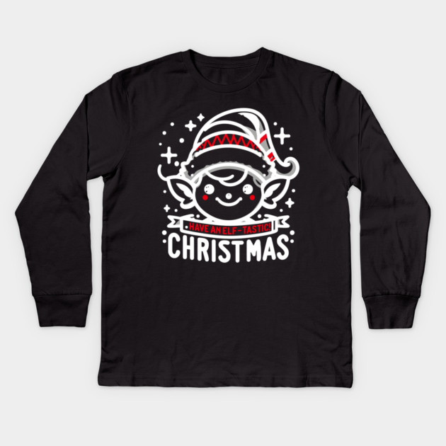 Have an Elf-tastic Christmas Kids Long Sleeve T-Shirt by Frank Ring