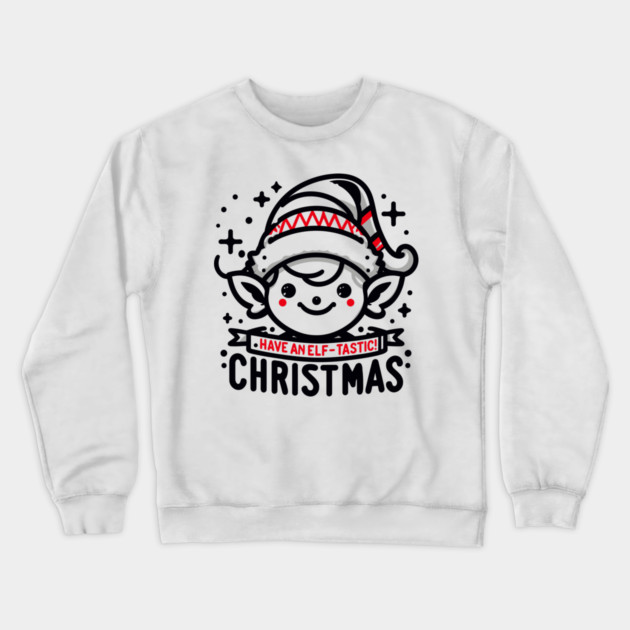 Have an Elf-tastic Christmas Crewneck Sweatshirt by Frank Ring