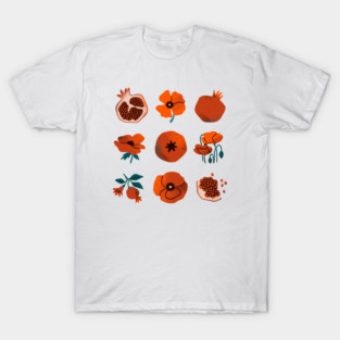 Pomegranates and Poppies T-Shirt