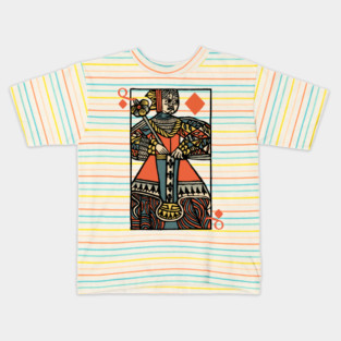 Character of Playing Card Queen of Diamonds Kids T-Shirt