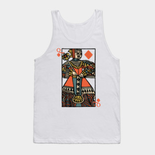 Character of Playing Card Queen of Diamonds Tank Top