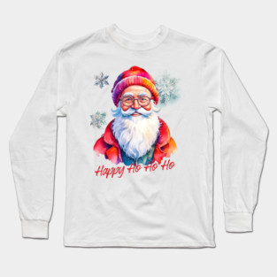 Hipster Santa Claus Long Sleeve T-Shirt