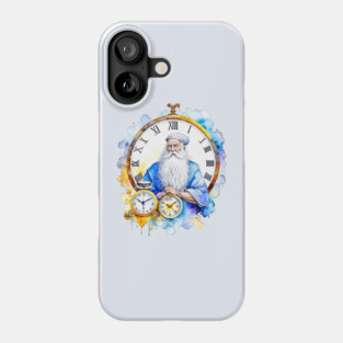 Watercolor New Years Father Time Phone Case