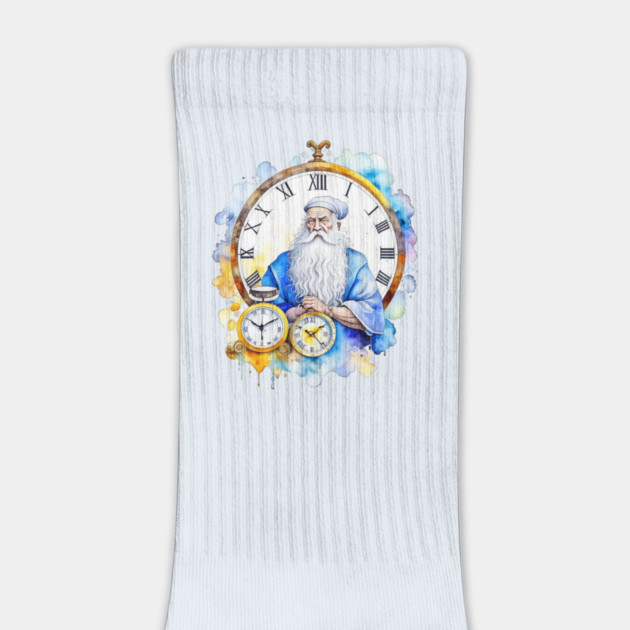 Watercolor New Years Father Time by HolidayBug