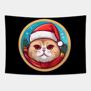 Scottish Fold Cat Xmas, Love Cats Tapestry