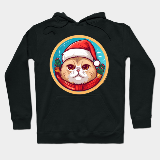 Scottish Fold Cat Xmas, Love Cats Hoodie by logiamerch