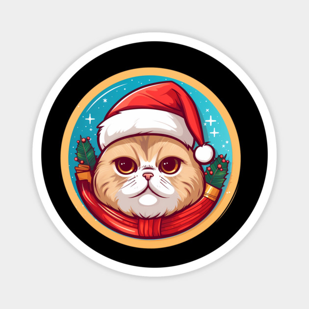 Scottish Fold Cat Xmas, Love Cats Magnet by logiamerch