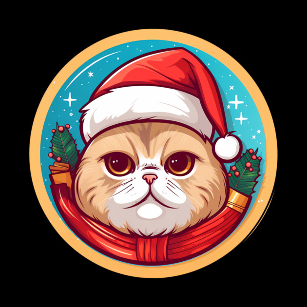 Scottish Fold Cat Xmas, Love Cats by logiamerch
