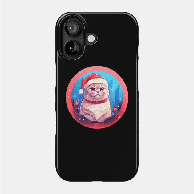 Scottish Fold Cat Xmas, Love Cats Phone Case by logiamerch