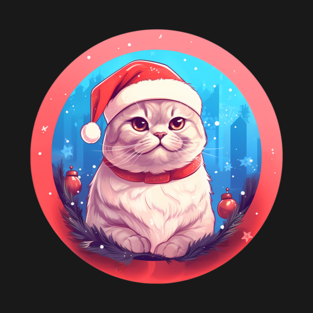 Scottish Fold Cat Xmas, Love Cats by logiamerch