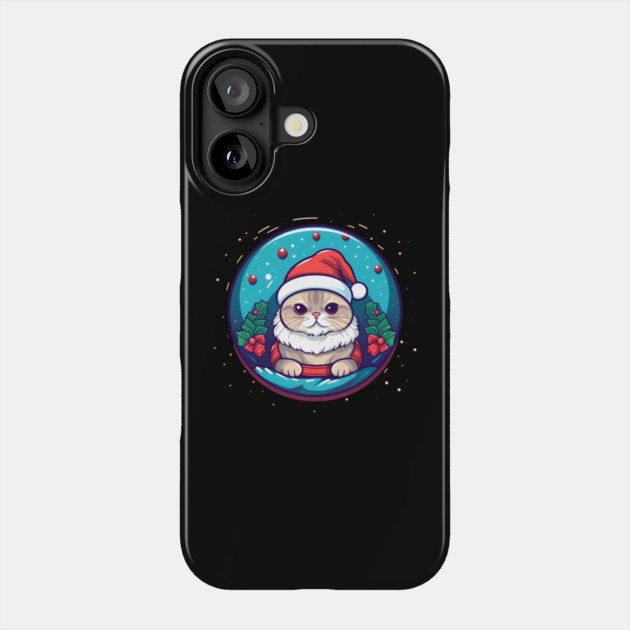Scottish Fold Cat Xmas, Love Cats Phone Case by logiamerch