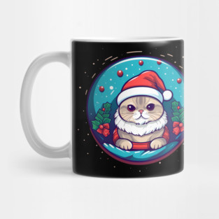 Scottish Fold Cat Xmas, Love Cats Mug