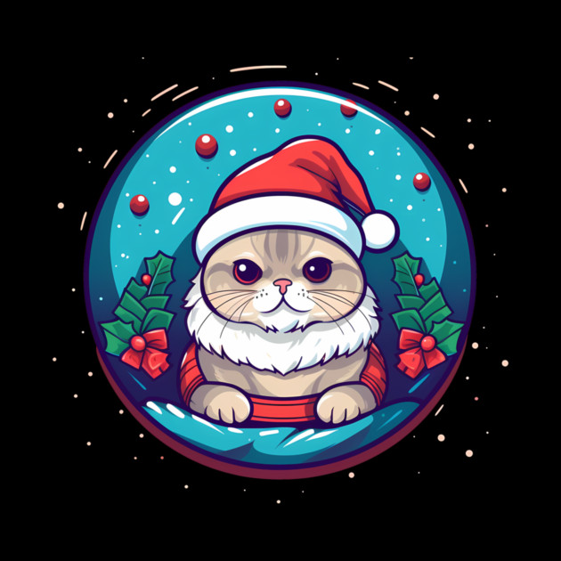 Scottish Fold Cat Xmas, Love Cats by logiamerch