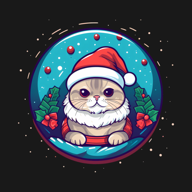 Scottish Fold Cat Xmas, Love Cats by logiamerch